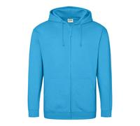 AWDis Just Hoods Men's Zoodie Hoodie, Blue (Hawaiian Blue), Small