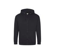 AWDis Just Hoods Men's Zoodie Hoodie, Black (Jet Black), Large