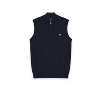 Full zip merino wool cardigan Lyle & Scott Bleu S