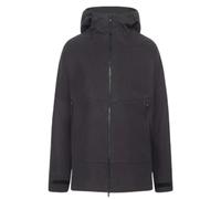 Full zip waterproof hooded jacket KnowledgeCotton Apparel Vent canvas 270 shell Noir L