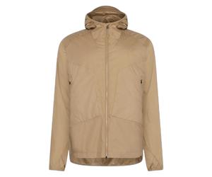 Full zip waterproof hooded jacket KnowledgeCotton Apparel Vent ripstop 90 Marron S