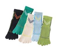 FULLANT Kids Cotton Five Finger Socks Breathable Sport Running Toe Socks for Boys Girls 6-15 Years, 5 Pairs (UK, Age, 6 Years, 10 Years, Regular)