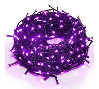 FULLBELL Christmas Lights Black Fairy Lights 33 feet 100 LED String Lights, Memory Controller and Extendable Christmas Decorations for Wedding, Indoor Outdoor - Purple