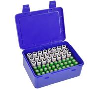 FULLCASE Battery Storage Organizer Holder Holds 54 AA AAA Batteries, Box Cases Garage Container, Home Drawer Organization Dispenser (Case Only) Blue