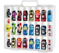 FULLCASE Double Sided Toy Storage Organizer Case for Hot Wheels Car, for Matchbox Cars, Mini Toys, Small Dolls. Carrying Box Container Carrier with 48 Compartments. (Box Only)