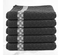Fuller Earth Terry Tea Towels -100% Cotton Tea Towel | Washable - Quick-Drying, Super Absorbent, Lint-Free | Kitchen Tea Towels - Incredibly Soft Kitchen Towels, Cleaning Cloth (60x40cm, Set of 5)