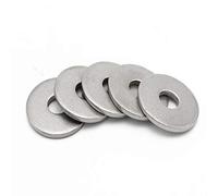FullerKreg 3/8" x 1" OD Stainless Flat Fender Washers，1" Outside Diameter, 0.080" inch Thickness，(25 Pack)，18-8 (304) Stainless Steel