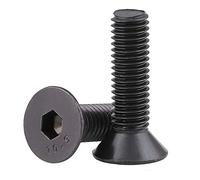 FullerKreg M3-0.5 x 6mm DIN 7991 Hex Drive Class 10.9 Black Oxide Finish Alloy Steel Flat Socket Cap Screw (Pkg of 100)