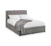 Fullerton King Bed With 4 Drawers 150cm Grey - Julian Bowen | TJ Hughes
