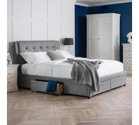 Fullerton Storage Bed - Grey Fabric - Sizes Available