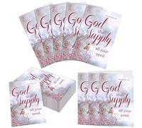 Fullhawl 100 Pcs Church Bulletins Bulk Paper Jesus Worship Bulletins Bible School Study Supplies, Jesus Christ Came into The World to Save Sinners