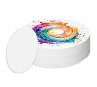 Fullhawl 120 Pcs White Cardstock Round Spin and Spiral Art Station Refill Paper 6.1 Inches Diameter Cardboard Circles for Crafts Circular Cardstock Cutouts for Paint Supply DIY Paper School Crafting