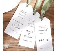 Fullhawl 21 Wedding Reserved Signs for Chairs Reserved Seating Tags for Bride's Family Foiled Chairs Tag Signs for Bridesmaid Reserved Seat Sign for Wedding Ceremony