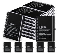 Fullhawl 24 Pcs Team Appreciation Gift Bulk for Employee A6 Spiral Notebook Motivational Journal Notepad Christmas Party Gift for Nurse Teacher Coworker Employee, 100 Page/50 Sheet(Black Color)