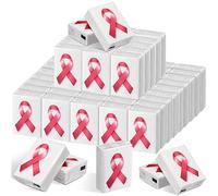 Fullhawl 36 Packs Breast Cancer Awareness Pocket Tissues Pink Ribbon Travel Facial Tissue Bulk Mini Type Pocket Tissues for Breast Cancer Charity Event Survivor Campaign Party Supplies Souvenir Gift