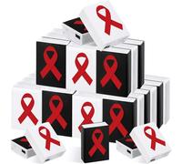 Fullhawl 36 Packs Red Ribbon Awareness Pocket Tissues Red Ribbon Travel Facial Tissue Bulk Mini Type Pocket Tissues Cancer Heart Disease Tuberculosis HIV Aids Awareness Party Supplies Souvenir Gift
