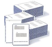Fullhawl 50 Pcs Tax Envelope Open End Security Envelopes 9-1/2" x 12" Double Window Envelope Tax Mailer Offset Windows for Office Business Legal Documents Catalog Paper Mailing