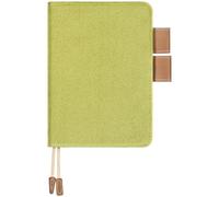 Fullhawl Velvet Cover for A5 Notebooks Planner Cover for Weeks A5 Planner Inserts & Refill Paper 6.4 x 9 Inches Refillable Notebook for Student (Green)