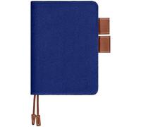 Fullhawl Velvet Cover for A6 Notebooks 4.6 x 6.7 Inches Planner Cover (Navy Blue)