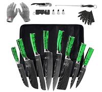 FULLHI Japanese Knife Set, Premium Stainless Steel Kitchen Knife Set Chef Knife with Roll Bag