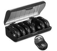 Fullicon Weekly Pill Box 2 Times a Day, Travel 7 Day, Black | Each Box Holds 8 Fish Oils, Double Lids Never Pop Open, One Box Per Day With AM PM Icons, Fade-Proof Print
