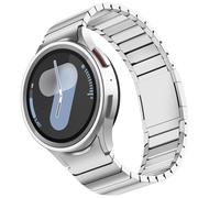 FULLIFE - Unisex Watch Band Compatible with Samsung Galaxy Watch 6 Classic 40mm 42mm 43mm 44mm 45mm 46mm 47mm, 5 Pro/4 Classic/4/5/6 and Active 2 20mm, Stainless Steel Folding Clasp, 40mm, Stainless