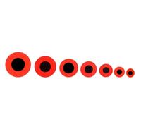 Fulling Mill Flat Stick On Eye 3mm - Fluorescent Red