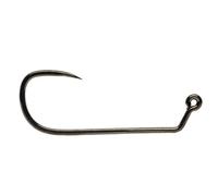 Fulling Mill Jig Force Long Black Nickel Barbless Hooks - 16