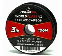 Fulling Mill NEW FLUOROCARBON V2 WORLD CLASS TIPPET LEADER- 100M SPOOL (7lb - 0.225mm - 100m)