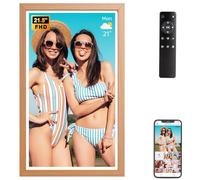 Fullja 21.5” WiFi Digital Photo Frame Large Digital Picture Frame, 32GB Storage Digital Art Frame, Share Photo Video via APP Email,1920x1080 FHD IPS Display with Remote Control, Free Cloud Storage