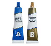 Fullkk Magic High Temperature Resistant Liquid Metal Welding Filler, Magic Repair Glue (A+B), Metal Repairing Adhesive Super Glue Iron Steel Auto Radiator Water Tank leakage Plugging Welding (100G)