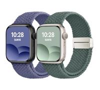 Fullmosa Braided Strap Compatible with Apple Watch Straps 42mm(Series 11/10) 40mm 41mm 38mm Women Men, Soft Nylon Elastic Bands With Magnetic Clasp for iWatch SE 3 2 1 Series 11 10 9 8 7 6 5 4 3 2 1