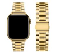 Fullmosa Compatible with Apple Watch Straps 40mm 42mm(Series 11/10) 38mm 41mm, Stainless Steel Replacement iWatch Strap for Women Men for SE 3 2 1/Series 11 10 9 8 7 6 5 4 3 2 1, Golden