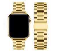 Fullmosa Compatible with Apple Watch Straps 40mm 42mm(Series10) 38mm 41mm, Stainless Steel Replacement iWatch Strap for Women Men for SE/SE2/Series 10 9 8 7 6 5 4 3 2 1, Gold