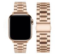 Fullmosa Compatible with Apple Watch Straps 40mm 42mm(Series10) 38mm 41mm, Stainless Steel Replacement iWatch Strap for Women Men for SE/SE2/Series 10 9 8 7 6 5 4 3 2 1, Rose Gold