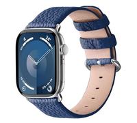 Fullmosa Leather Strap Compatible with Apple Watch Strap 38mm 40mm 41mm 42mm，Leather Replacement Band for iWatch Series 11 10 9 8 7 SE3 SE2 SE 6 5 4 3 2 1，Dark blue