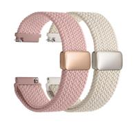 Fullmosa Magnetic Braided Watch Strap, 20mm Quick Release Replacement Band Stretchy Nylon Loop Compatible with Samsung Galaxy Watch 7/6/5/4 Compatible with Garmin Vivoactive 6/5/3/Venu for Men Women