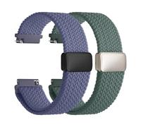 Fullmosa Magnetic Braided Watch Strap, 20mm Quick Release Replacement Band Stretchy Nylon Solo Loop Compatible with Samsung Galaxy Watch 7/6/5/4 40mm 44mm/Garmin Vivoactive 6/5/3/Venu Sq for Men Women
