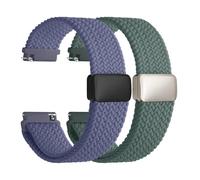 Fullmosa Magnetic Braided Watch Strap, 22mm Quick Release Replacement Band Stretchy Nylon Loop Compatible with Garmin Venu, Compatible with Samsung Gear S3 Classic/Frontier/Galaxy 3 45mm for Men Women