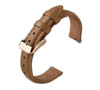 Fullmosa Watch Strap, Genuine Leather Watch Straps with Stainless Metal Clasp, Quick Release Replacement Bands for Women Men, 12mm 14mm 16mm 18mm 19mm 20mm 22mm 24mm