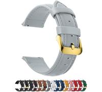 Fullmosa Watch Strap, Genuine Leather Watch Straps with Stainless Metal Clasp, Quick Release Replacement Bands for Women Men, 12mm 14mm 16mm 18mm 19mm 20mm 22mm 24mm