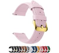 Fullmosa Watch Strap, Genuine Leather Watch Straps with Stainless Metal Clasp, Quick Release Replacement Bands for Women Men, 12mm 14mm 16mm 18mm 19mm 20mm 22mm 24mm