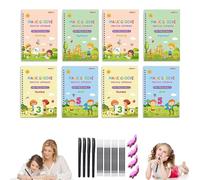Fullofcarts Writing Books, 2026 Full of Carts Handwriting Practice, Magic Practice Copybook, Reusable Writing Practice Books (2Set)