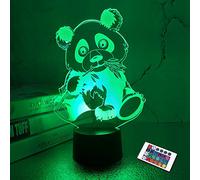 FULLOSUN Panda Gifts,3D lamp Kids Night Light with Remote Control 16 Colors Cute Panda Animal Pattern,Auto Changing with Touch Switch Desk Deco Lamps Xmas Birthday Gifts for Kids