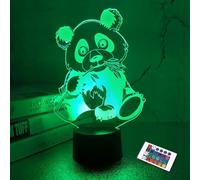 FULLOSUN Panda Gifts, 3D lamp Kids Night Light with Remote Control 16 Colors + Dim Function+Color Changing, Decor for Xmas Birthday Gifts Kids