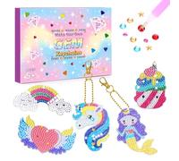 Fullove Girls Toys Age 6 7 8 9 10，Arts and Crafts for 6-12 Years Old Girls Birthday Gift Age 6-10 Diamond Painting Crafts Kits for Kids Unicorn Gifts for Children