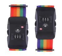 Fullplus Travel Luggage Strap Adjustable Suitcase Packing Belt with TSA Combination Lock 2 Pack