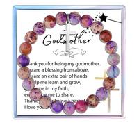 Fullrainbow Godmother Gift Godmother Proposal Gift Cross Bracelet for Women, Middle, Copper, no gemstone