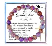 Fullrainbow Godmother Gift Godmother Proposal Gift Cross Bracelet for Women, Middle, Copper, no gemstone