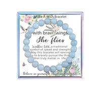 Fullrainbow Swallow Bracelet Bird Gifts for Bird Lovers Women Bird Lover Gifts Bird Wings Bird Gifts Inspirational Gifts for Women, Middle, 石头, no gemstone